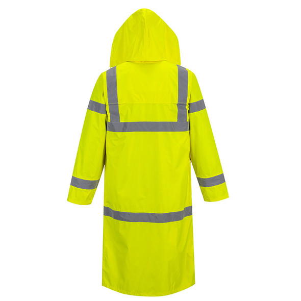 PortWest Class 3 Hi Vis Classic Raincoat UH445 Back